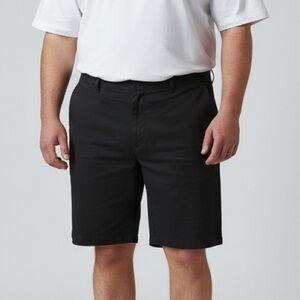 Geoffrey Beene Navy 8” Flat Front Shorts Size: 40